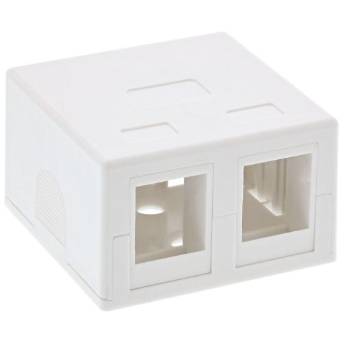 InLine - Boîtier de montage en saillie pour Keystone - 2 ports RJ45 - Blanc - Image 3