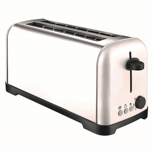 grille-pains 2 fentes 1400w inox - 002226