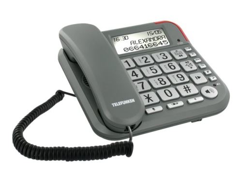 TELEFUNKEN TF 652 Filaire Rep Combo Silver - Téléphone fixe pas cher