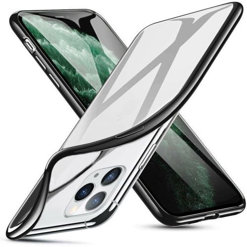 Coque pour Apple iPhone 11 PRO - Etui Gel TPU Silicone Transparent Contour Couleur Brillant NOIR Protection Souple Ultra Mince Phonillico®