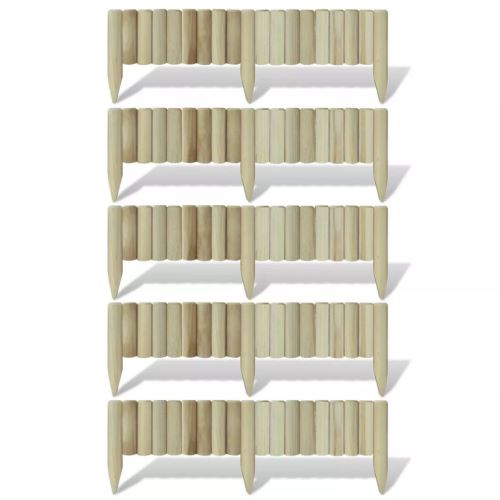Dealpark Lot de 5 bordures de jardin en bois 120 x 35 cm