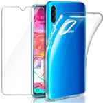 Coque De Protection Transparente Pour Samsung Galaxy A70 - Avec 2 Verres Trempés Inclus - Neuf