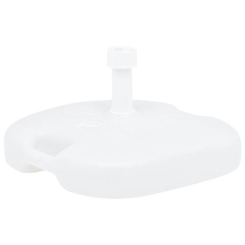 vidaXL Socle de parasol rempli de sable/d'eau 16 L Blanc Plastique