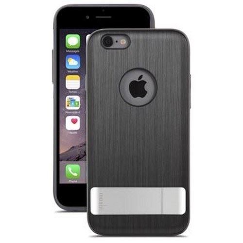 Coque Moshi iGlaze Kameleon iPhone 6 Plus aluminium noir avec pied rétractable