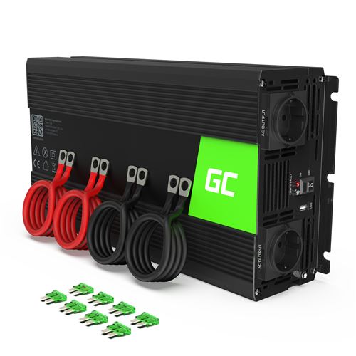 Green Cell® 2000W/4000W Modifiée Sinus Convertisseur de Tension DC 12V AC 220V/230V Power Inverter sinusoïdale, Onduleur Transformateur avec Connection USB