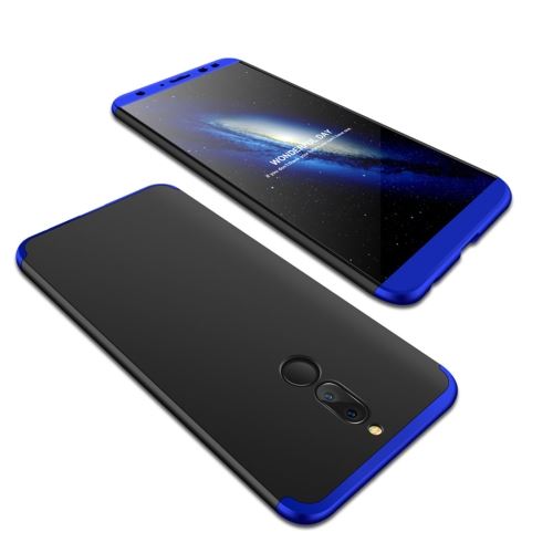 Huawei Mate 10 Lite Coque Protection Plastique Total Effet Métal Brillante Noir ALS53484