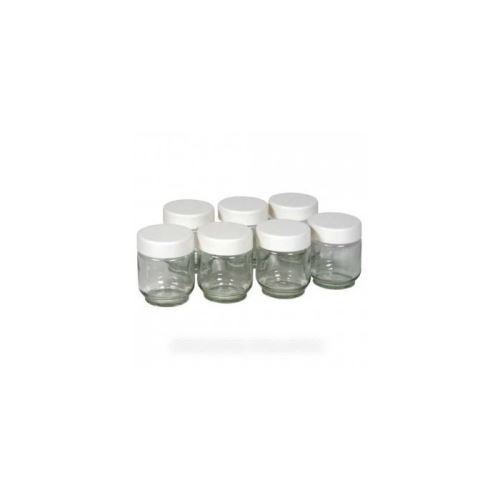 Pots en verre x9 + couvercles vissants pour yaourtiere lagrange - 8380578