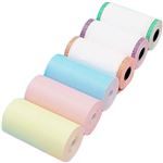 10 Rouleaux Papier Autocollant Thermique 5,5x2,5cm - 4 Couleurs Pour Mini Imprimante Enfants