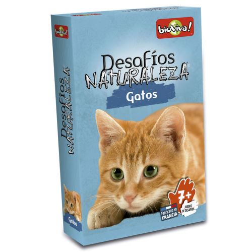 BIOVIVA - Asmodee – Jeu de Cartes – Défis Nature Chats (ade0des13es)