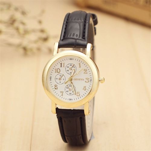 Montre femme - Montre bracelet en cristal rhinestone pour femmes - noir