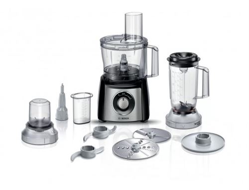 Bosch MultiTalent 3 MCM3501M - keukenmachine - 800 W - opgeruwd roestvrij staal/zwart