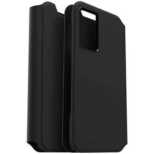 OtterBox Strada Series Via - Flip cover voor mobiele telefoon - polyurethaan, polycarbonaat - zwarte nacht - voor Samsung Galaxy S21+ 5G