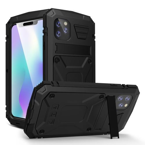 Coque en TPU antichoc étanche à la poussière étanche avec béquille 360° noir pour votre Apple iPhone 11 Pro 5.8 pouces