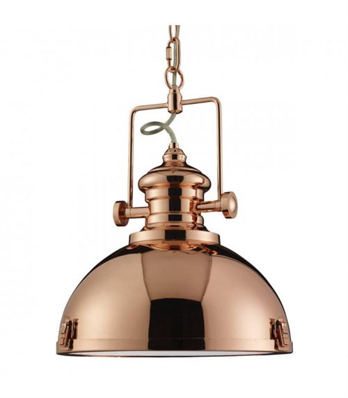 Suspension Industrial Pendant, en cuivre et acrylique