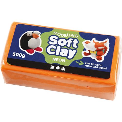 Creotime argile 500 grammes 13 x 6 x 4 cm orange