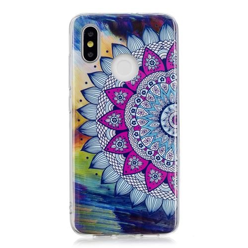 Coque en TPU motif lumineux fleur mandala pour votre Xiaomi Mi 8