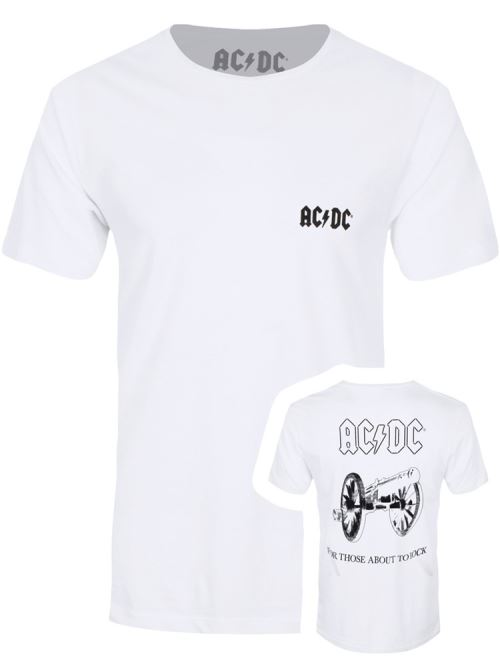 Ac Dc T Shirt For Those About To Rock Homme Blanc Taille Xl Autres Vetements Achat Prix Fnac