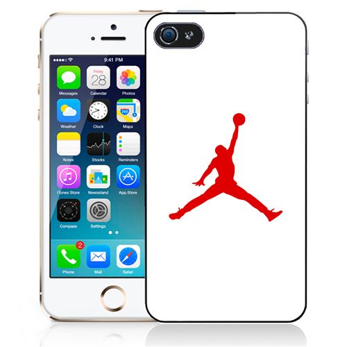 Coque pour iPhone 5C jordan basketball logo blanc