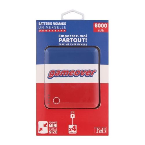 T'nB GAME OVER PBUS6000GO Batterie de secours 6000 mAh