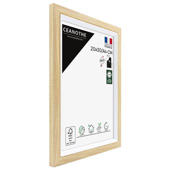 Cadre photo Actual bois blanc 20x30/A4 cm, en résine recyclée, verre  acrylique recyclé - Fabriqué en France - Achat & prix