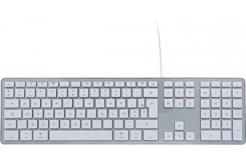 DACOMEX - Clavier - USB - AZERTY - Français - argent