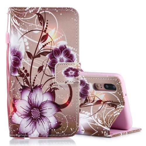 Huawei P20 Housse Etui Cuir Pu Lotus Als89049