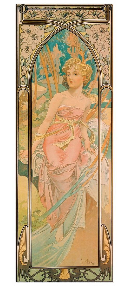 MUCHA - La mattina (Panneaux MDF 30x90 cm)