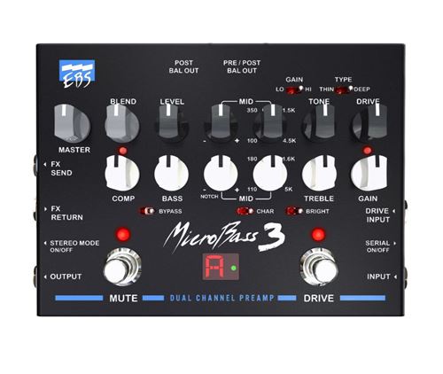 EBS MicroBass 3 préampli analogique 2 canaux