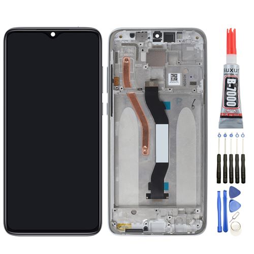 Ecran complet (lcd + vitre tactile +chssis ) pour Xiaomi Redmi Note 8 Pro - argent