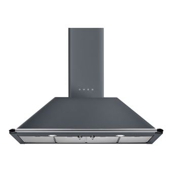 Smeg Victoria KT110GRE - Hotte - hotte décorative - largeur : 110 cm - profondeur : 53.2 cm - extraction et recirculation (avec kit de recirculation supplémentaire) - Gris ardoise