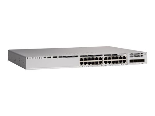 Cisco Catalyst 9200L - Network Advantage - Commutateur - C3 - 24 X 10/100/1000 (Poe+) + 4 X Sfp+ 10 Go (Liaison Montante) - Montable Sur Rack - Poe+ (740 W)