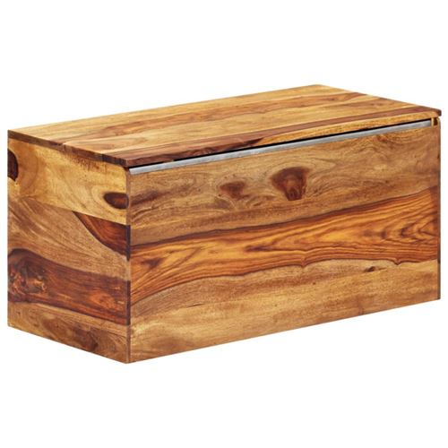 vidaXL - Coffre de Rangement en Bois de sheesham Massif - Style Vintage Rustique - pour la Maison, la Chambre à Coucher, Le Salon, Le trésor