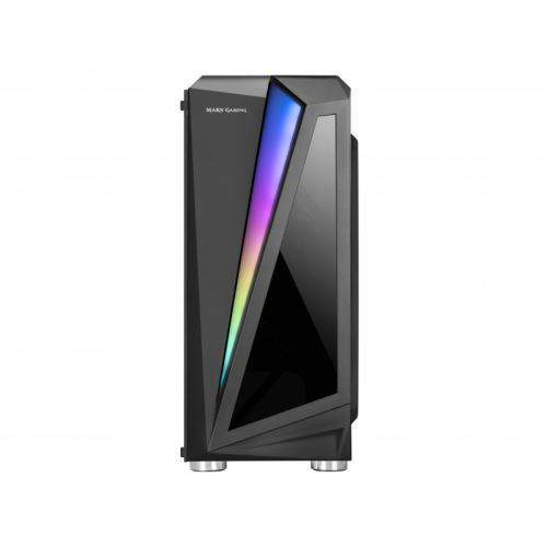 mars boitier moyen tour atx mars gaming mcl rgb avec panneaux vitrés (noir) noir