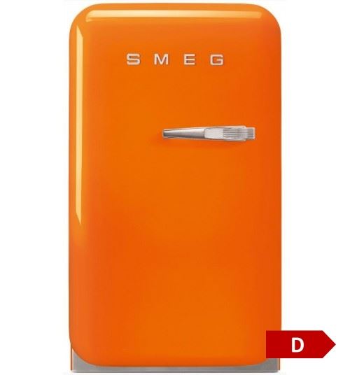 Refrigerateur 1 Porte Smeg Fab5lor Orange Charnieres A Gauche