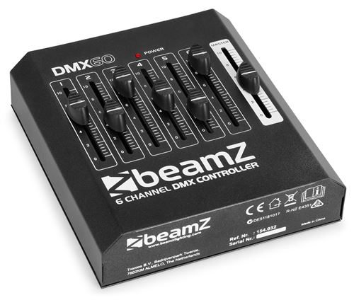 BeamZ DMX60 – Contrôleur DMX, 6 canaux, sortie DMX à 3 broches