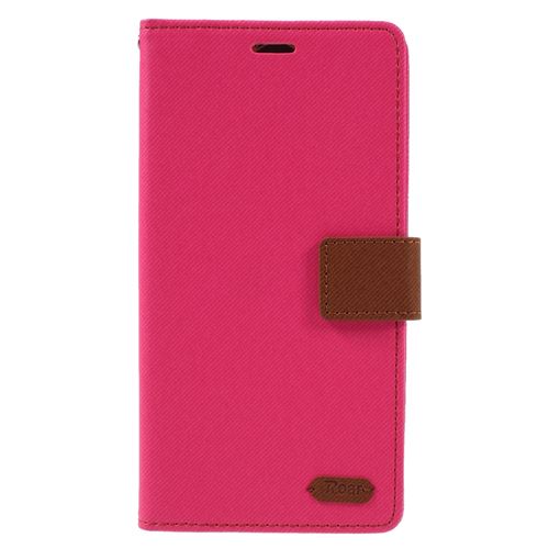 Etui en PU sergé rose pour votre Huawei Mate 20 Lite
