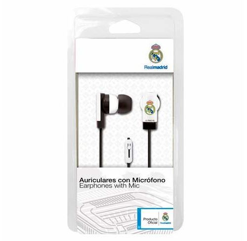 SEVA IMPORT - Real Madrid casque blanc avec microphone et bouton