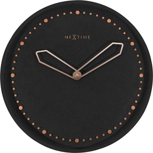 NeXtime NE-3197ZW Horloge murale Dia. 35 cm, polyrésine, noir