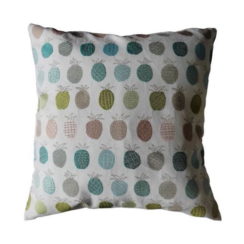 O'CBO Coussin déhoussable Tropic Ananas vert 52x52 cm vert, beige et or