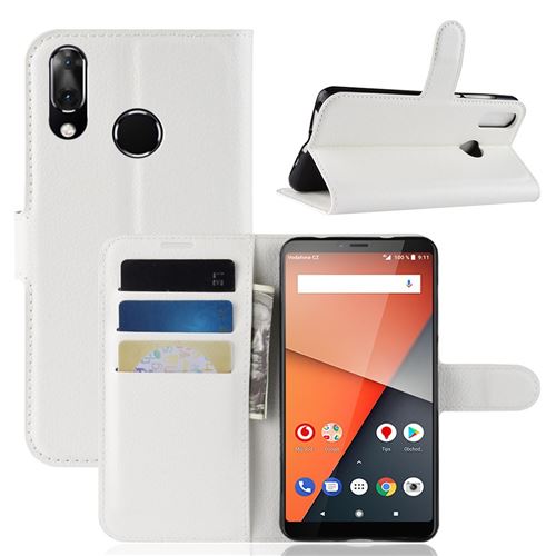 Etui en PU blanc pour votre Vodafone Smart X9