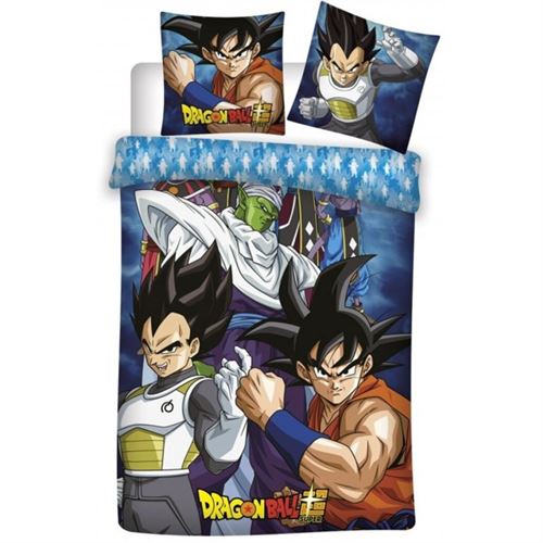 Dragon Ball Super - Housse de Couette Goku et Vegeta - Parure de Lit