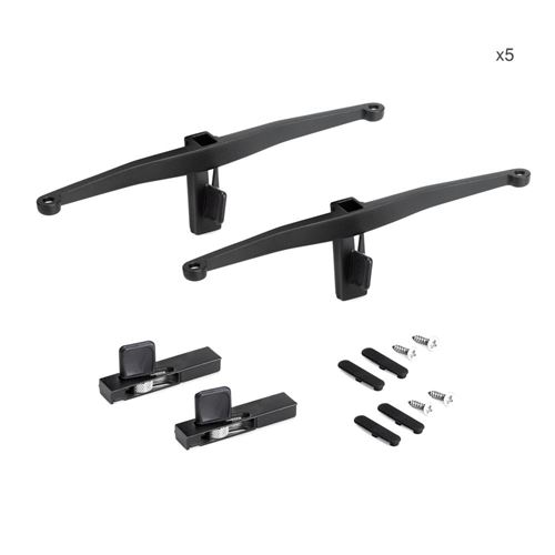 Emuca Noire Jeu De Supports Zero Pour Une Étagère En Bois - Image 3