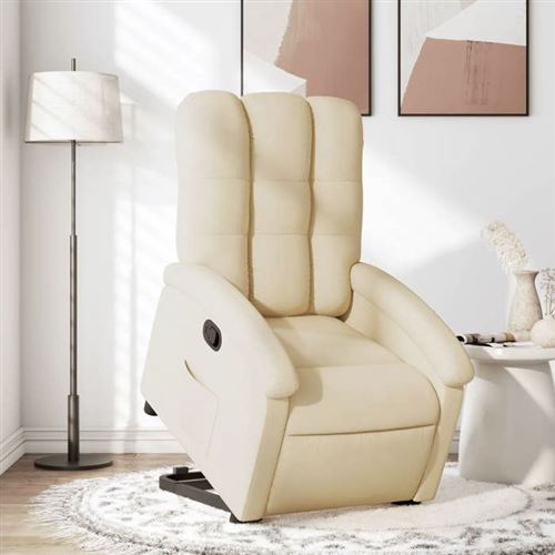 Vidaxl Fauteuil Inclinable - Crème Tissu - Image 2