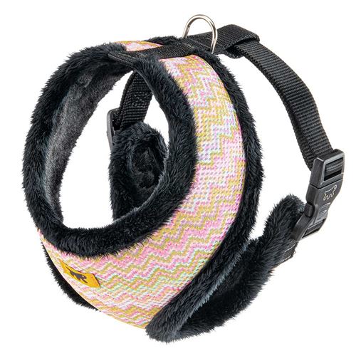 Meilleurs prix pour Ferplast NIKITA FUR L Harnais pour Chien, Respirant, Fourrure Ecologique Douce, Sangle Réglable, Multicouleur Coloris assortis