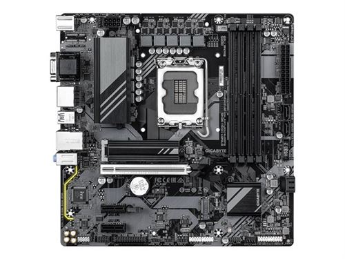 Gigabyte B760M DS3H GEN5 - Carte-mère - micro ATX - Socket LGA1700 - B760 Chipset - USB 3.2 Gen 1, USB-C 3.2 Gen2 - 2.5 Gigabit LAN - carte graphique embarquée (unité centrale requise) - audio HD (8 canaux)