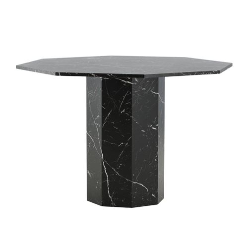 Non Communiqué Noir Table A Manger Fixe Sans Tiroir Rectangulaire En Mdf 110 X 110 X 75 Cm