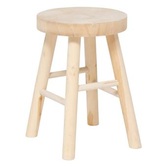 Tabouret d'appoint Nyaz D28 bois naturel Atmosphera - 1
