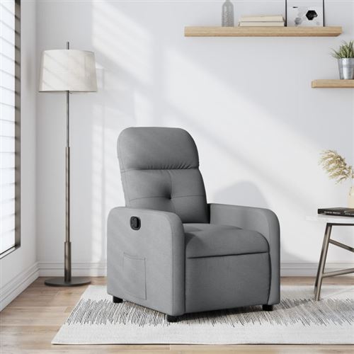 vidaXL - Fauteuil de relaxation réglable - Gris Clair - Image 3