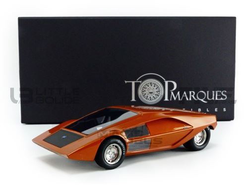 Voiture Miniature de Collection TOP MARQUES COLLECTIBLES 1-18 - LANCIA Stratos Zero Concept - 1970 - Copper - TOP067A