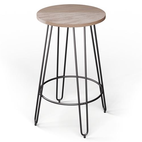 Klarstein Table Haute de Bar 120 cm, Table Mange Debout, Structure Renforcée Bois massif